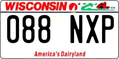 WI license plate 088NXP