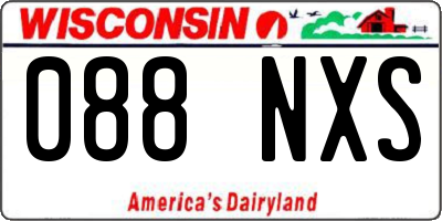 WI license plate 088NXS