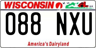 WI license plate 088NXU