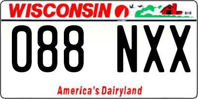 WI license plate 088NXX