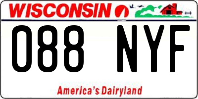 WI license plate 088NYF