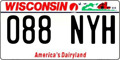 WI license plate 088NYH