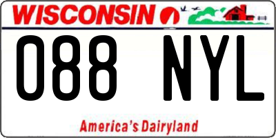 WI license plate 088NYL