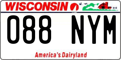 WI license plate 088NYM