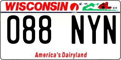 WI license plate 088NYN