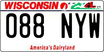 WI license plate 088NYW