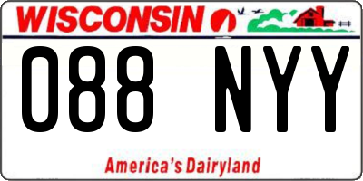 WI license plate 088NYY