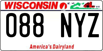 WI license plate 088NYZ