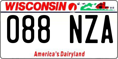 WI license plate 088NZA