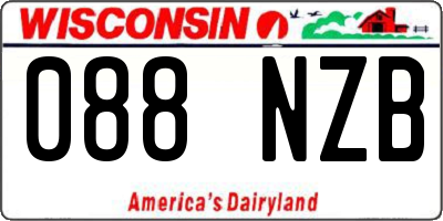 WI license plate 088NZB