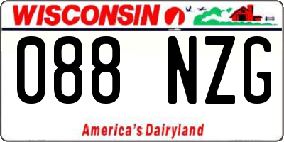 WI license plate 088NZG