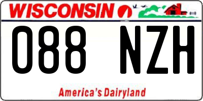 WI license plate 088NZH