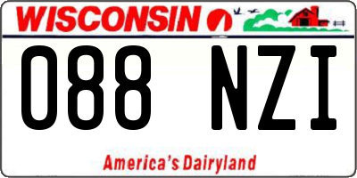 WI license plate 088NZI
