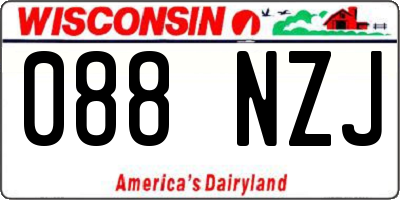 WI license plate 088NZJ