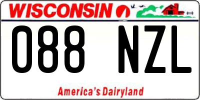 WI license plate 088NZL