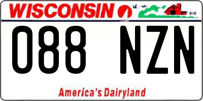 WI license plate 088NZN