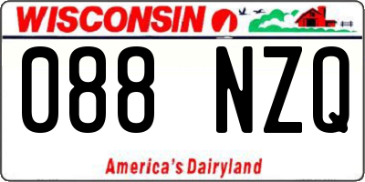 WI license plate 088NZQ