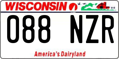 WI license plate 088NZR