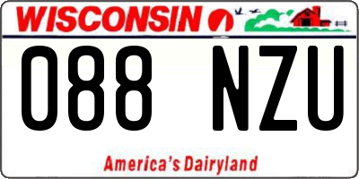 WI license plate 088NZU