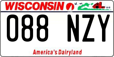 WI license plate 088NZY