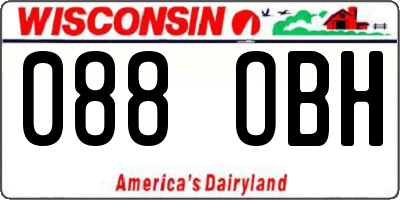 WI license plate 088OBH