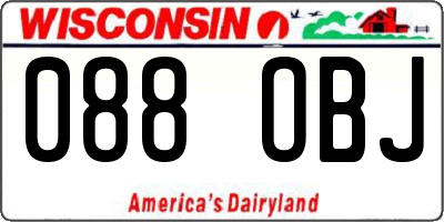 WI license plate 088OBJ