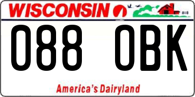 WI license plate 088OBK
