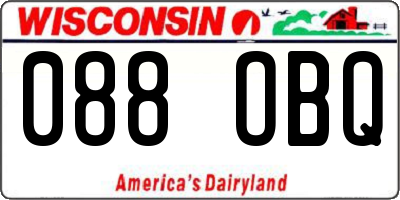 WI license plate 088OBQ