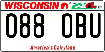 WI license plate 088OBU