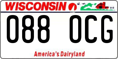 WI license plate 088OCG