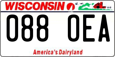 WI license plate 088OEA