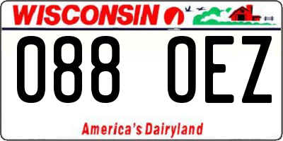 WI license plate 088OEZ