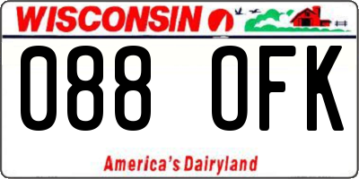 WI license plate 088OFK