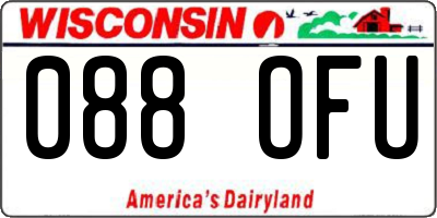 WI license plate 088OFU