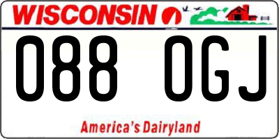 WI license plate 088OGJ