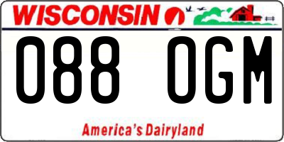 WI license plate 088OGM
