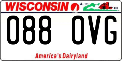 WI license plate 088OVG