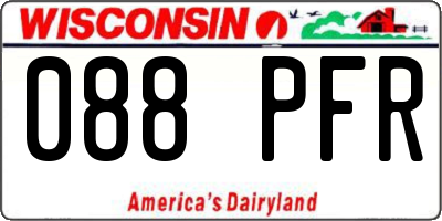 WI license plate 088PFR