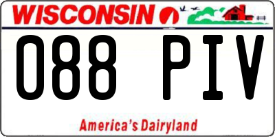 WI license plate 088PIV