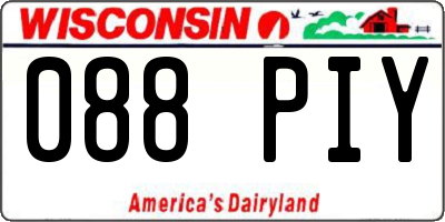 WI license plate 088PIY
