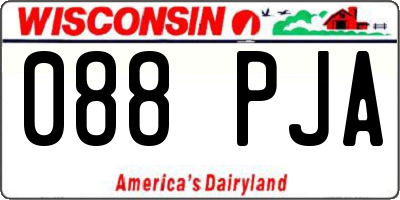 WI license plate 088PJA
