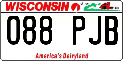 WI license plate 088PJB