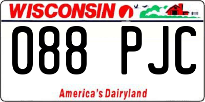 WI license plate 088PJC