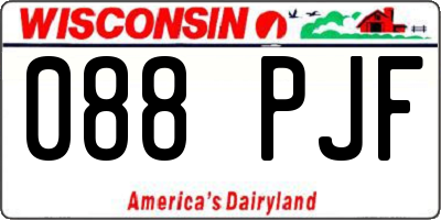 WI license plate 088PJF