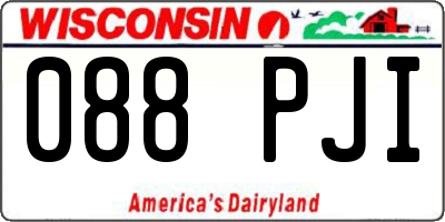 WI license plate 088PJI