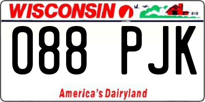 WI license plate 088PJK