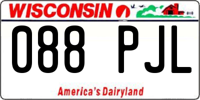 WI license plate 088PJL