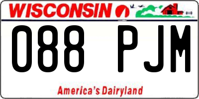 WI license plate 088PJM