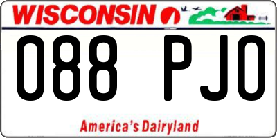 WI license plate 088PJO