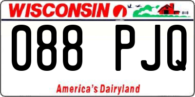 WI license plate 088PJQ
